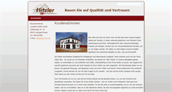 Desktop Screenshot of hitzler-bau.de